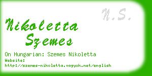 nikoletta szemes business card